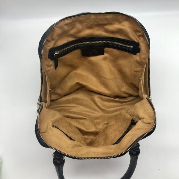 Halston Heritage Black Suede Convertible Satchel - Picture 10 of 12